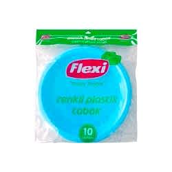 Flexi Renkli Plastik Tabak (10'lu)