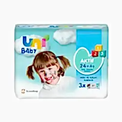 Uni Baby Aktif Extra Hijyen Cep Mendil (3 x 15'li)