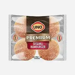 UNO Premium Susamlı Büyük Hamburger Ekmeği (4'lü) Ekmek