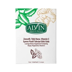 Alvin Zencefil Nane ve C Vitaminli Pastil (12'li)