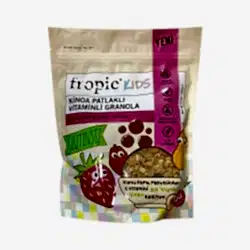 Fropie Kids Kinoa Patlaklı Yer Fıstığı ve Çilekli Granola (240 g)