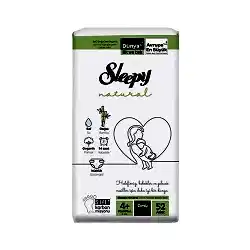 Sleepy Natural 4 Beden Bebek Bezi (52'li)