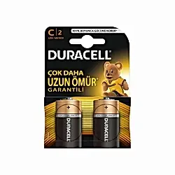 Duracell Alkalin C Orta Boy Pil (2'li)